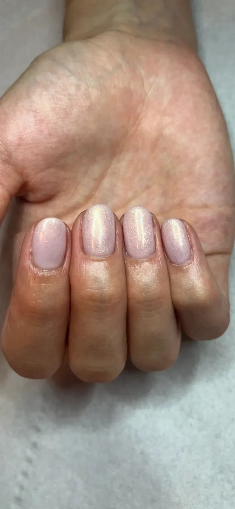 Pink nails with sparkles
